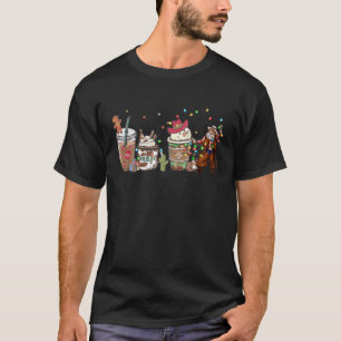 Cowboy Weihnachtskaffee, heiße Schokolade froh T-Shirt