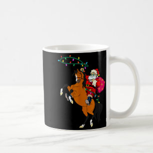 Cowboy-Weihnachtsmann auf einem Pferd reitend Weih Kaffeetasse