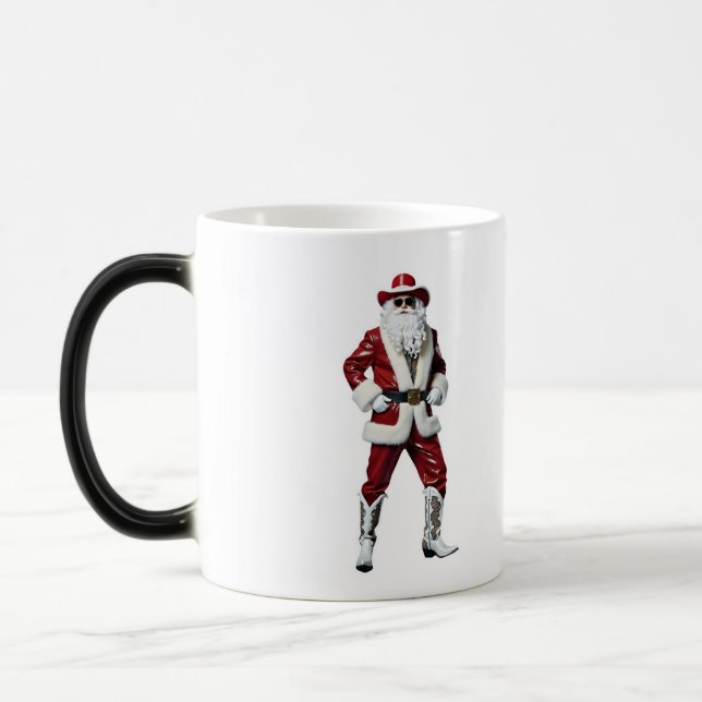 Cowboy Weihnachtsmann Verwandlungstasse (Links)