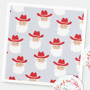 Cowboy-Weihnachtsmann Western-Weihnachten Serviette