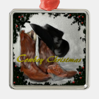 Cowboy-Weihnachtsverzierung Ornament Aus Metall