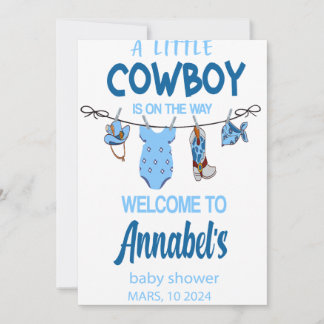 Cowboy Welcome Baby Duschgel, Wild West Baby Save The Date