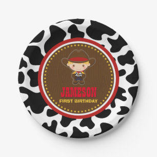 Cowboy-Western-alter Westgeburtstag Pappteller