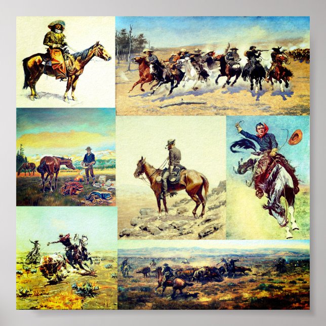 Cowboy Western Art Poster (Vorne)