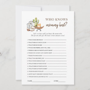 Cowboy Western Baby Showgame Einladung