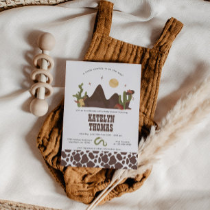 Cowboy Western Boy Baby Dusche Einladung