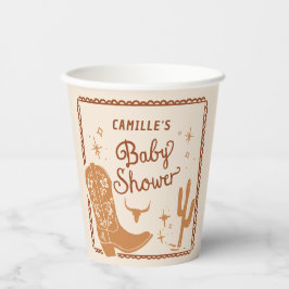 Cowboy Western Boy Babydusche Pappbecher
