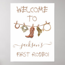 Cowboy Western Boy Clothesline 1. Rodeo Poster