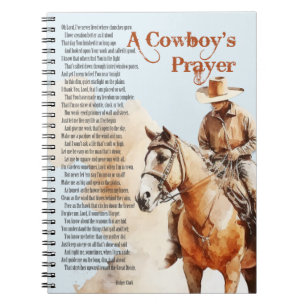 Cowboy-Western Christliches religiöses Pferd Notizblock