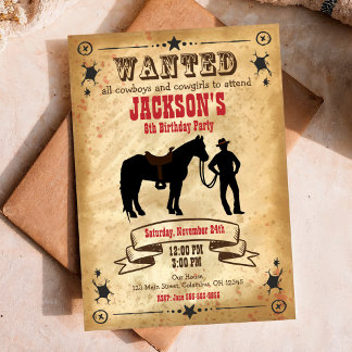 Cowboy-Western - Einladung zum Geburtstag / Gewoll