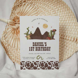 Cowboy Western Geburtstag Einladung
