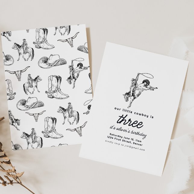 Cowboy-Western Geburtstagsparty - Einladung (Von Creator hochgeladen)