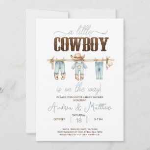 Cowboy-Western-Jungen-Baby-Shower-Einladung. Einladung