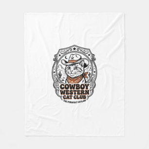 Cowboy Western Katze Haustier Liebhaber Shirt Kuns Fleecedecke