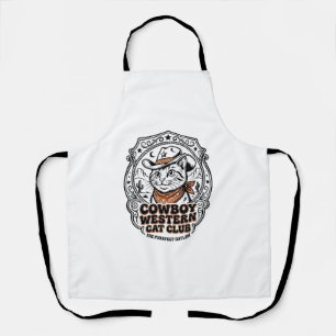Cowboy Western Katze Haustier Liebhaber Shirt Kuns Schürze
