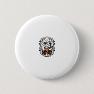 Cowboy Western Katze Haustierliebhaber-Shirt Kunst Button
