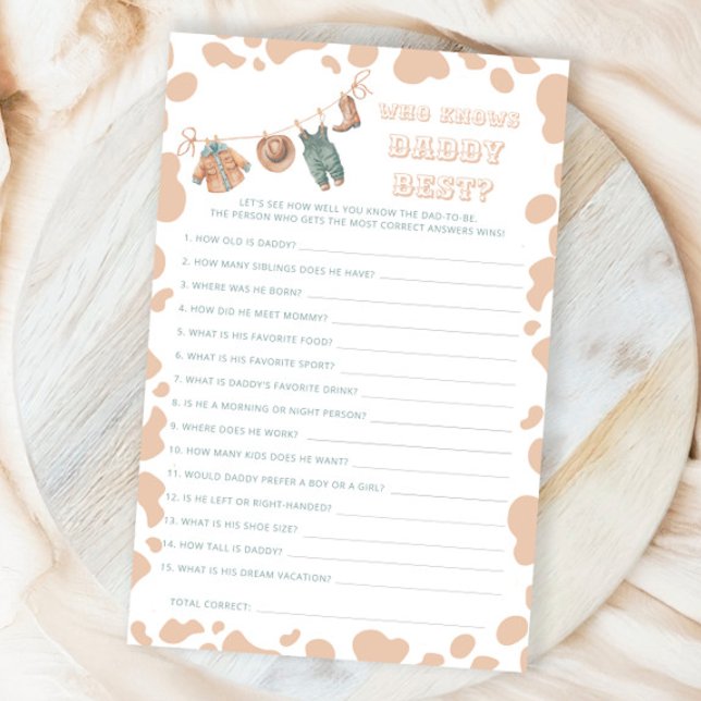 Cowboy Western Kinderdusche, die Daddy Best kennt (Von Creator hochgeladen)