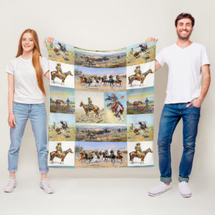 Cowboy-Western-Kunst populär Fleecedecke