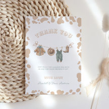 Cowboy-Western Light Brown Boy Baby-Dusche