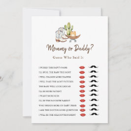 Cowboy Western Mommy oder Daddy Baby Showgame Einladung