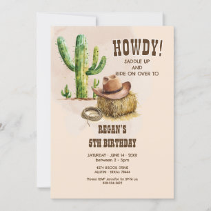 Cowboy Western Rodeo Birthday Einladung