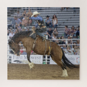 Cowboy Western Rodeo bockendes Pferd Corral Puzzle