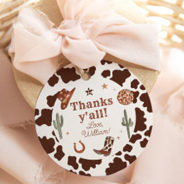 Cowboy Western Rodeo Party Thankas gestern Geburts Geschenkanhänger