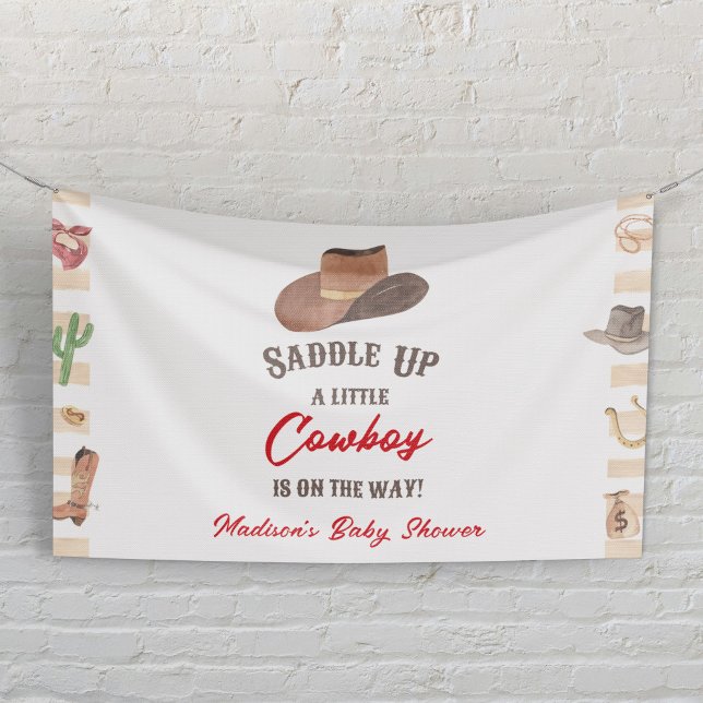 Cowboy Western Rodeo Wild West Baby Shower Banner (Von Creator hochgeladen)