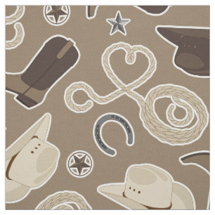 Cowboy-Western-Thema-Gewebe Stoff