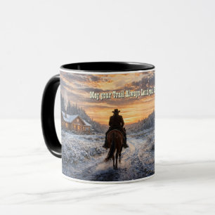 Cowboy Western Weihnachts-Trail Führt Dich Heim Tasse