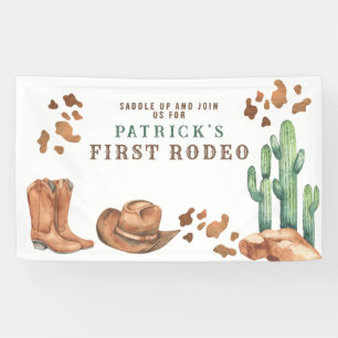 Cowboy Wild West 1. Rodeo Geburtstagsparty Banner
