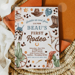 Cowboy Wild West 1. Rodeo Ranch Geburtstagsparty Einladung