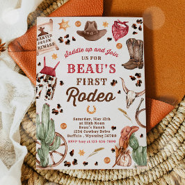 Cowboy Wild West 1. Rodeo Ranch Geburtstagsparty Einladung