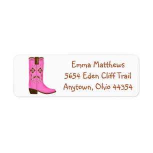 Cowboy Wild West Address Labels