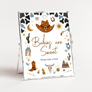 Cowboy Wild West Baby Dusche Babies sind süß Poster