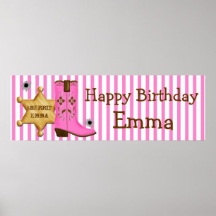 Cowboy Wild West Banner Poster