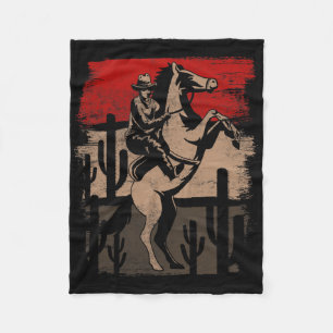 Cowboy Wild West Country Horseck Riding Horse Rett Fleecedecke