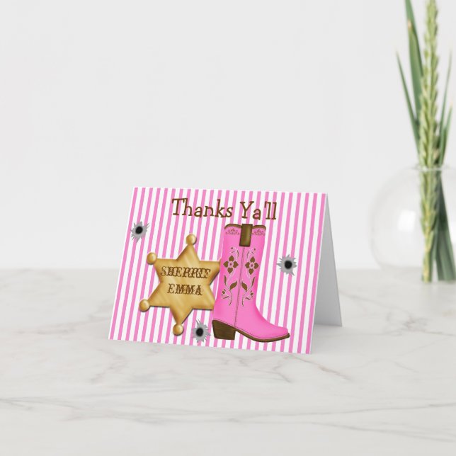 Cowboy Wild West Mitteilungskarten (Vorderseite)