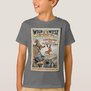 Cowboy Wild West Personalisieren NAME und Text Jun T-Shirt