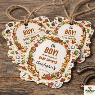 Cowboy Wild West Rodeo Ranch Rustikale westliche Geschenkanhänger