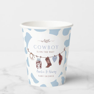 Cowboy Wild West Rodeo Western Boy Baby Dusche Pappbecher