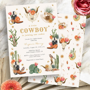 Cowboy Wild Western Babydusche Einladung