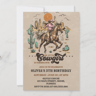 Cowboy Wild Western Geburtstag Einladung