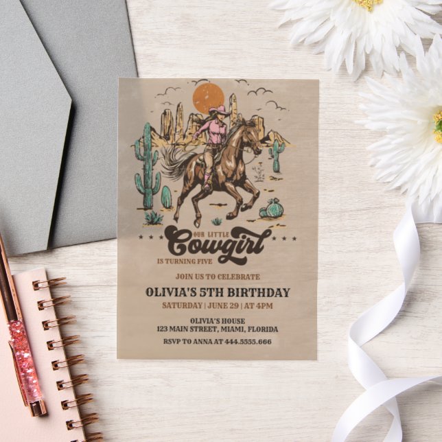 Cowboy Wild Western Geburtstag Einladung (Hochzeit)