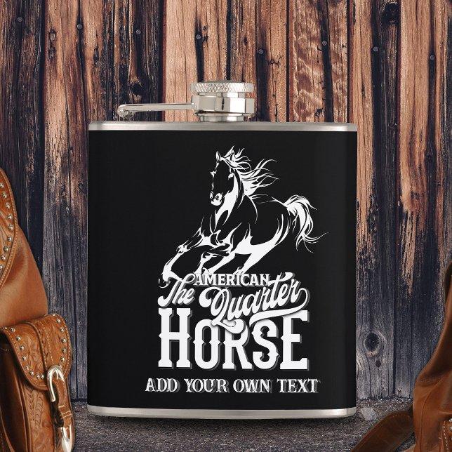 Cowboy-Wildwest-Western Flachmann (American quarter horse Cowboy wild west western Flask)