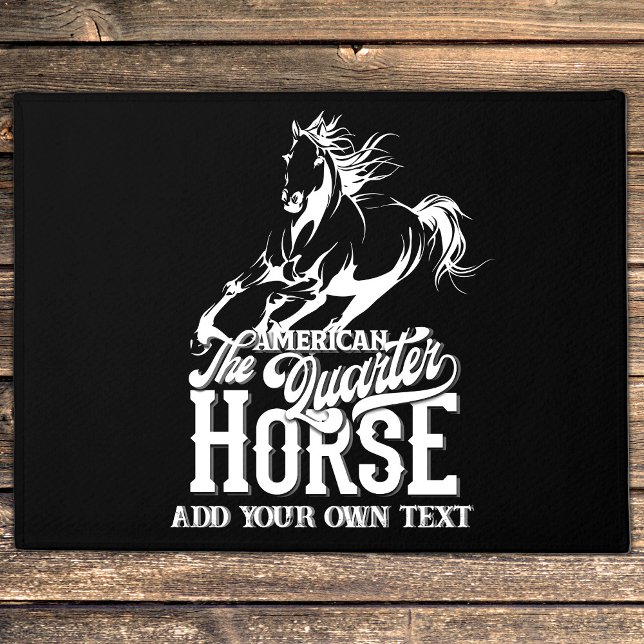 Cowboy-Wildwest-Western Fußmatte (American quarter horse Cowboy wild west western Doormat)