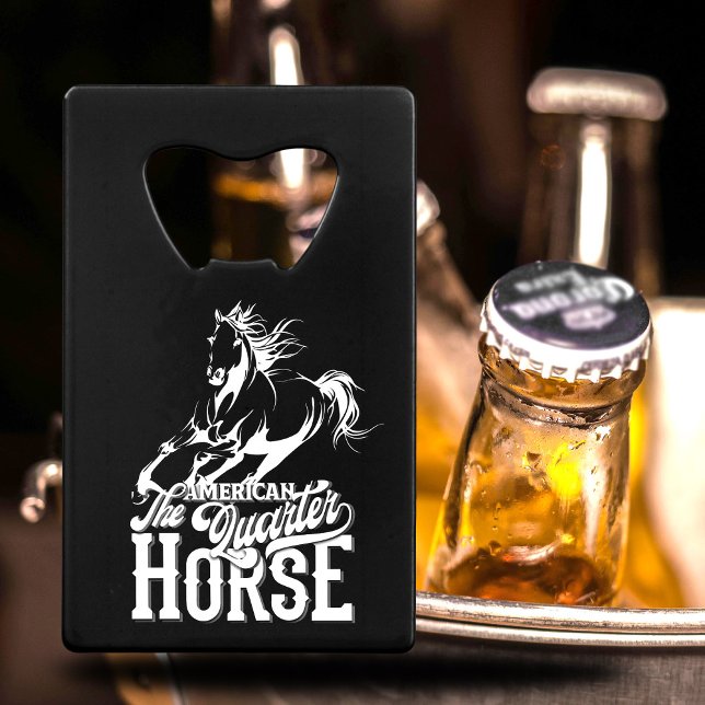 Cowboy-Wildwest-Western Geldbeutel Flaschenöffner (American quarter horse Cowboy wild west western Credit Card Bottle Opener)