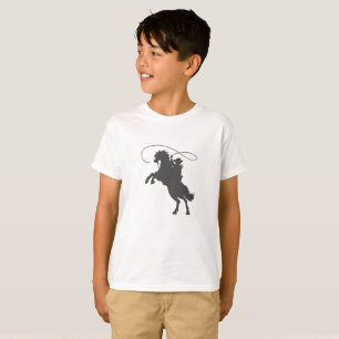 Cowboy wirft Brille auf Reiten T-Shirt
