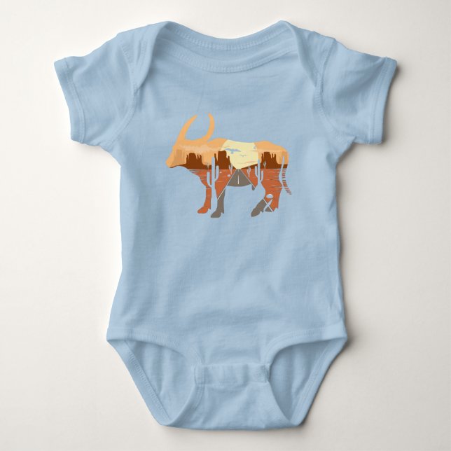 Cowboy-Wüste Baby Strampler (Vorderseite)