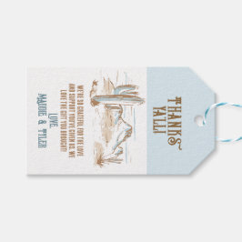 Cowboy-Wüste Danke Tag Geschenkanhänger